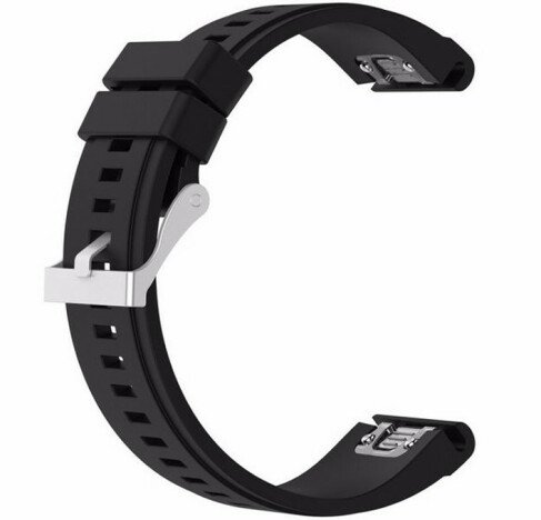 Curea ceas Smartwatch Garmin Fenix 7X / 6X / 5X Plus / 5X / 3 HR / 3, 26 mm Silicon iUni Black